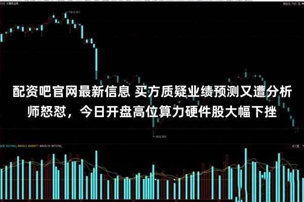 配资吧官网最新信息 买方质疑业绩预测又遭分析师怒怼，今日开盘高位算力硬件股大幅下挫